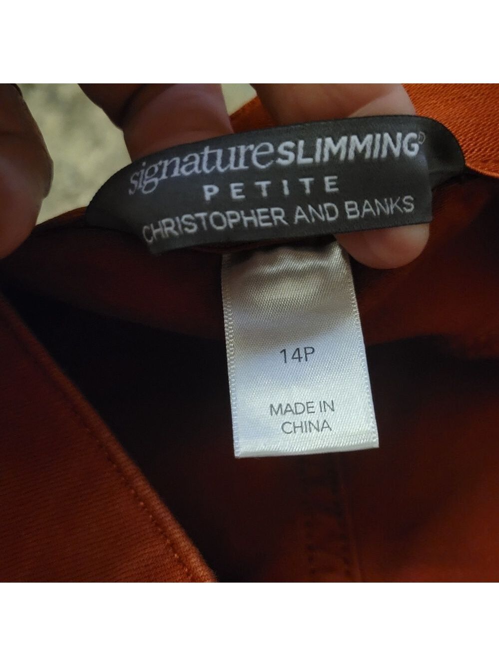 Christopher & Banks Rust Capris Size 14P - Picture 3 of 5